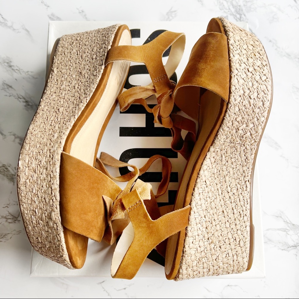 Schutz Platform Suede Boho Wedge 9B